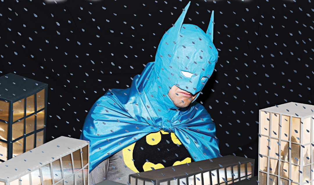 Batman crying in the rain