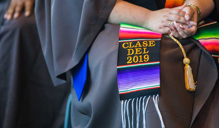 Close-up of 2019 Kente cloth at Lehigh University