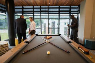 Inside the SouthSide Commons pool table area