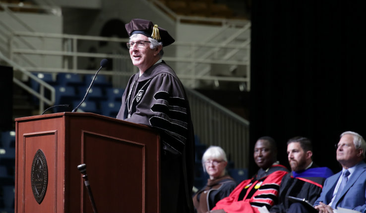 Lehigh University President John Simon speaks at 2019 academic convocation