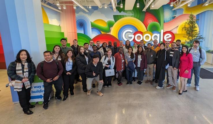 The 1-MBA cohorts traveled to California this year to visit major tech companies and engage with industry thought leaders for their course studying societal shifts.