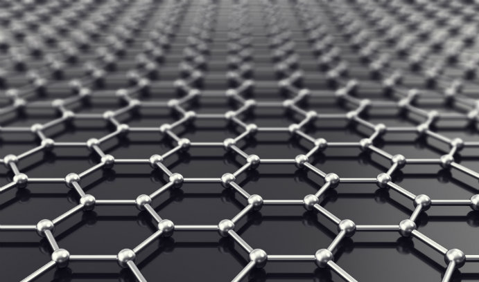 Depiction of the lattice-like structure of graphene