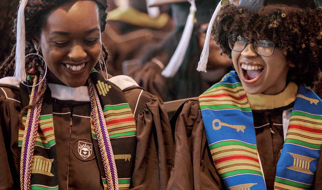 Students at Lehigh University's Donning of the Kente