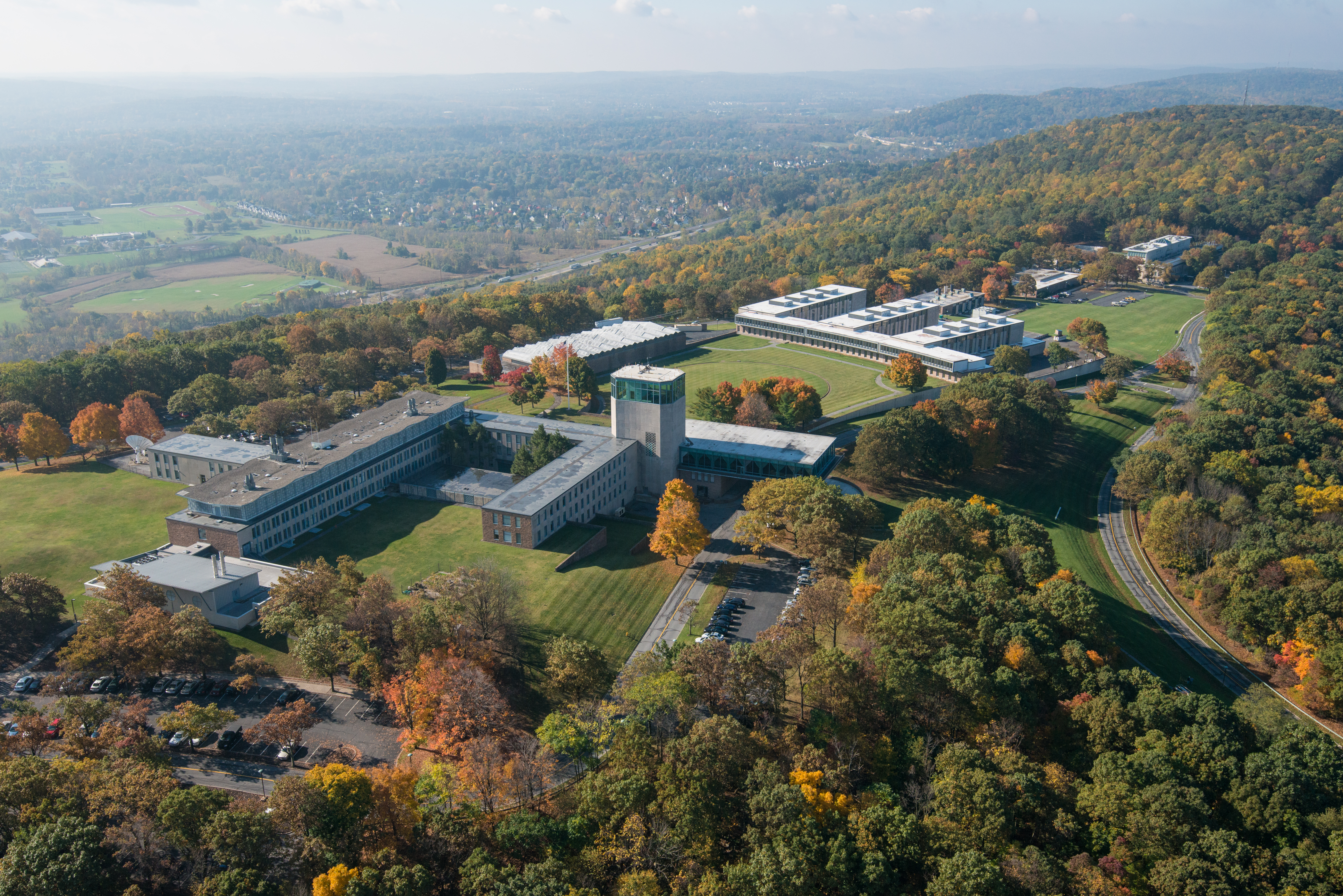 Aerial view of Lehigh University's Mountaintop Campus