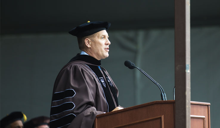 Kevin Clayton speaks at Lehigh University Commencement
