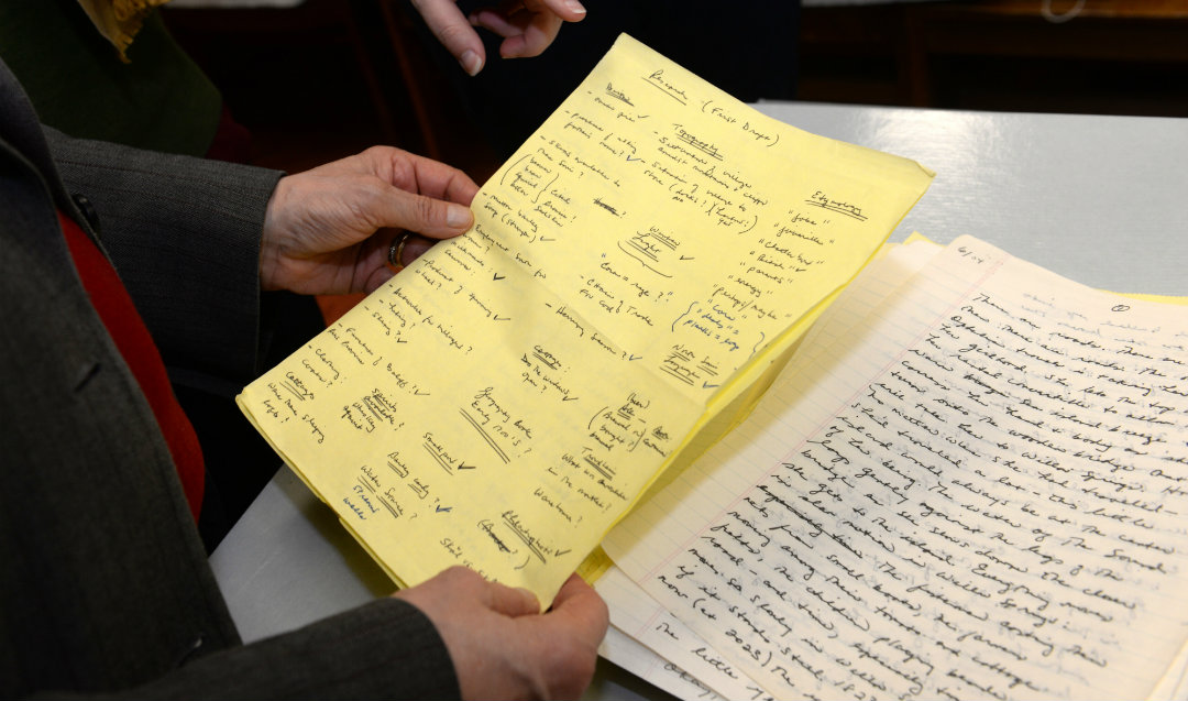 Gloria Naylor handwritten manuscripts in Naylor archive