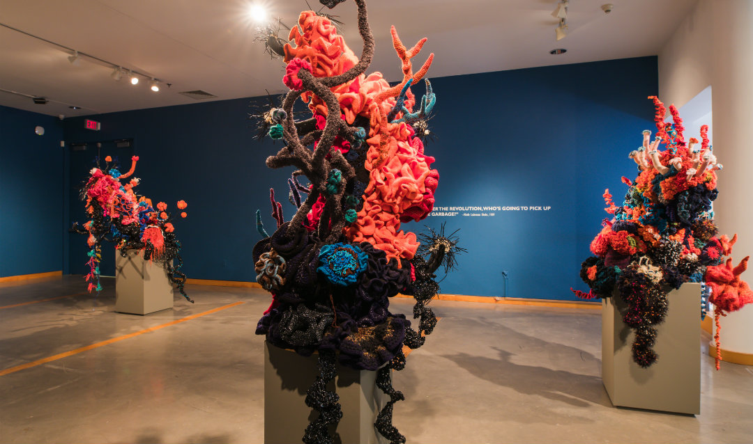 The crochet coral reef displayed in LUAG