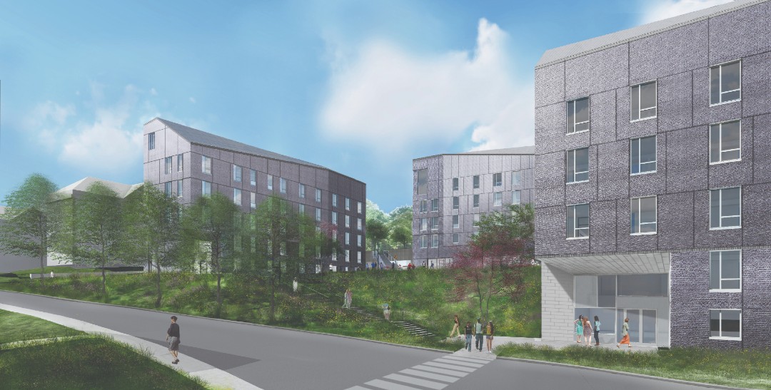 A rendering of Singleton House, a new residential house at Lehigh University