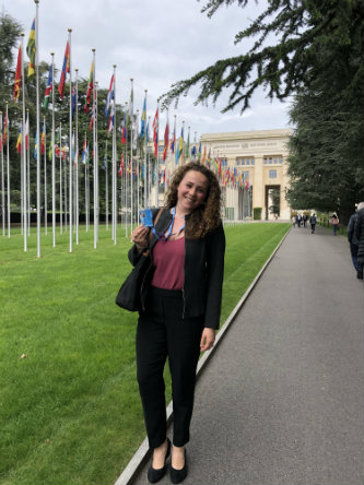 Lehigh student Nadine Clopton at UN Geneva