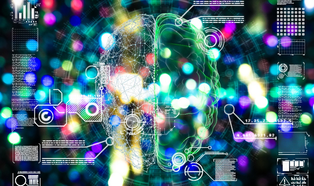 Futuristic Artificial Intelligence Circuitry Close Up illustration
