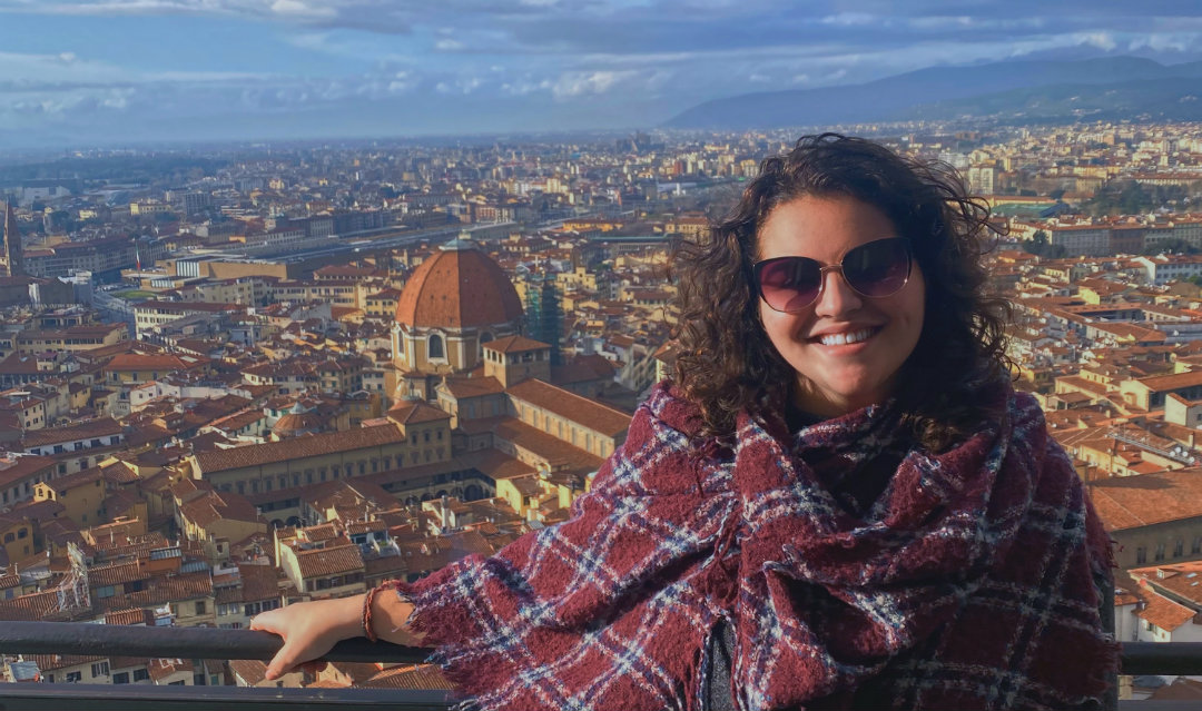 Natalie Maroun on the dome of the Cathedral of Santa Maria del Fiore