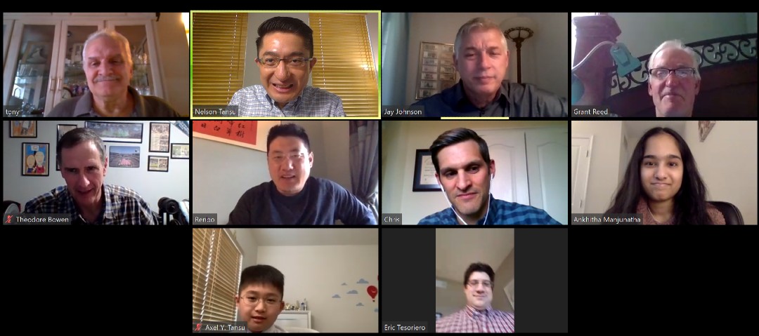 A screenshot of a Zoom meeting with inventors from Lehigh University and St. Luke's University Health Network