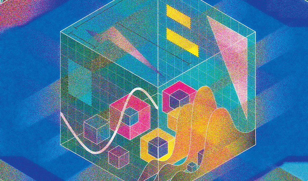 Colorful cube illustration