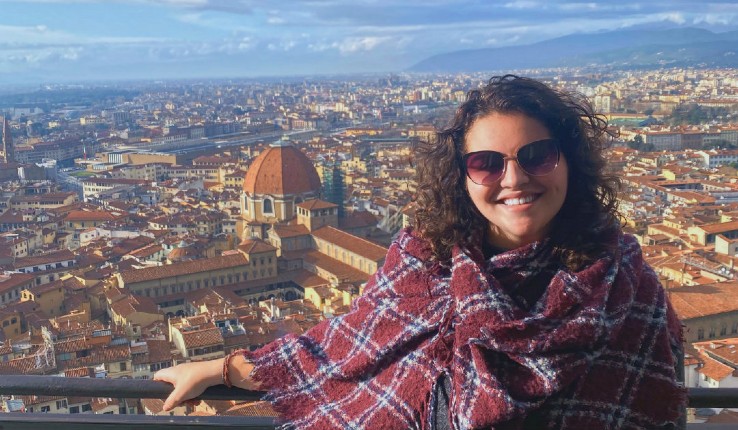 Natalie Maroun on top of the dome of the Cathedral of Santa Maria del Fiore