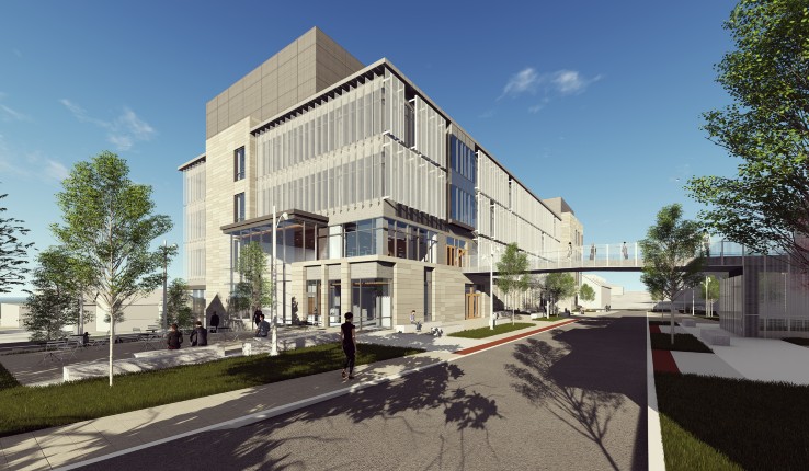 Rendering of the Health, Science, and Technology (HST) building 