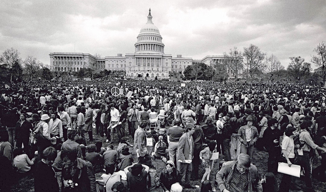 Demonstrators in front of the U.S. Capitol, April 1971