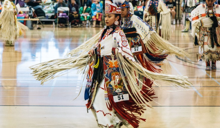 Native peoples dancing