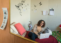 Student in dorm