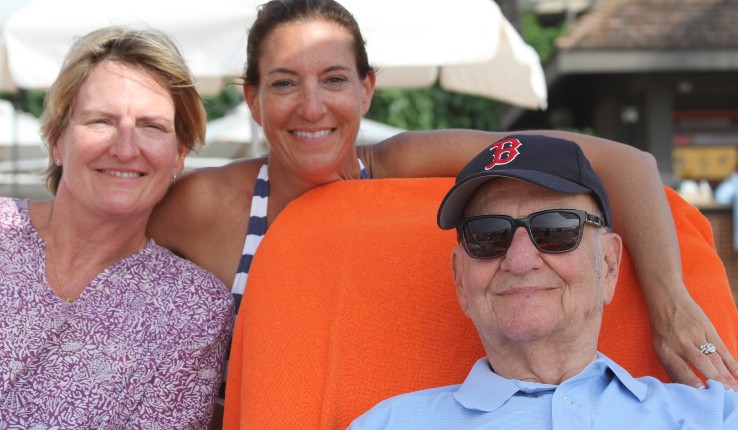 Lee Iacocca with daughters Kathryn Iacocca Hentz and Lia Iacocca Assad