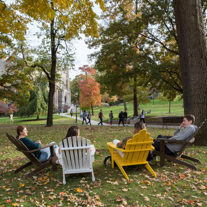 Students on campus