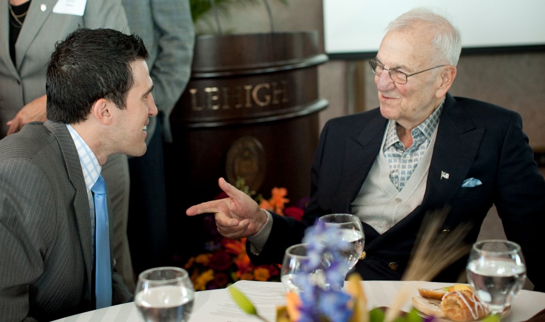 Lee Iacocca with a Global Village participant
