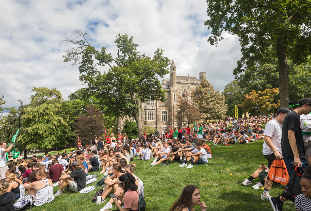Students on the UC Lawn