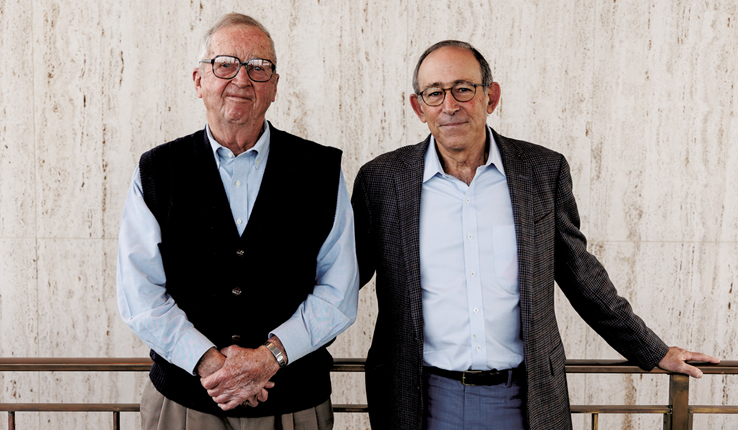 Professor William L. Luyben (left) with Mike Zisman ’70