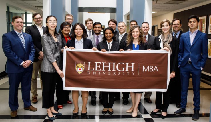 One-year MBA Students in Rauch Business Center at Lehigh.