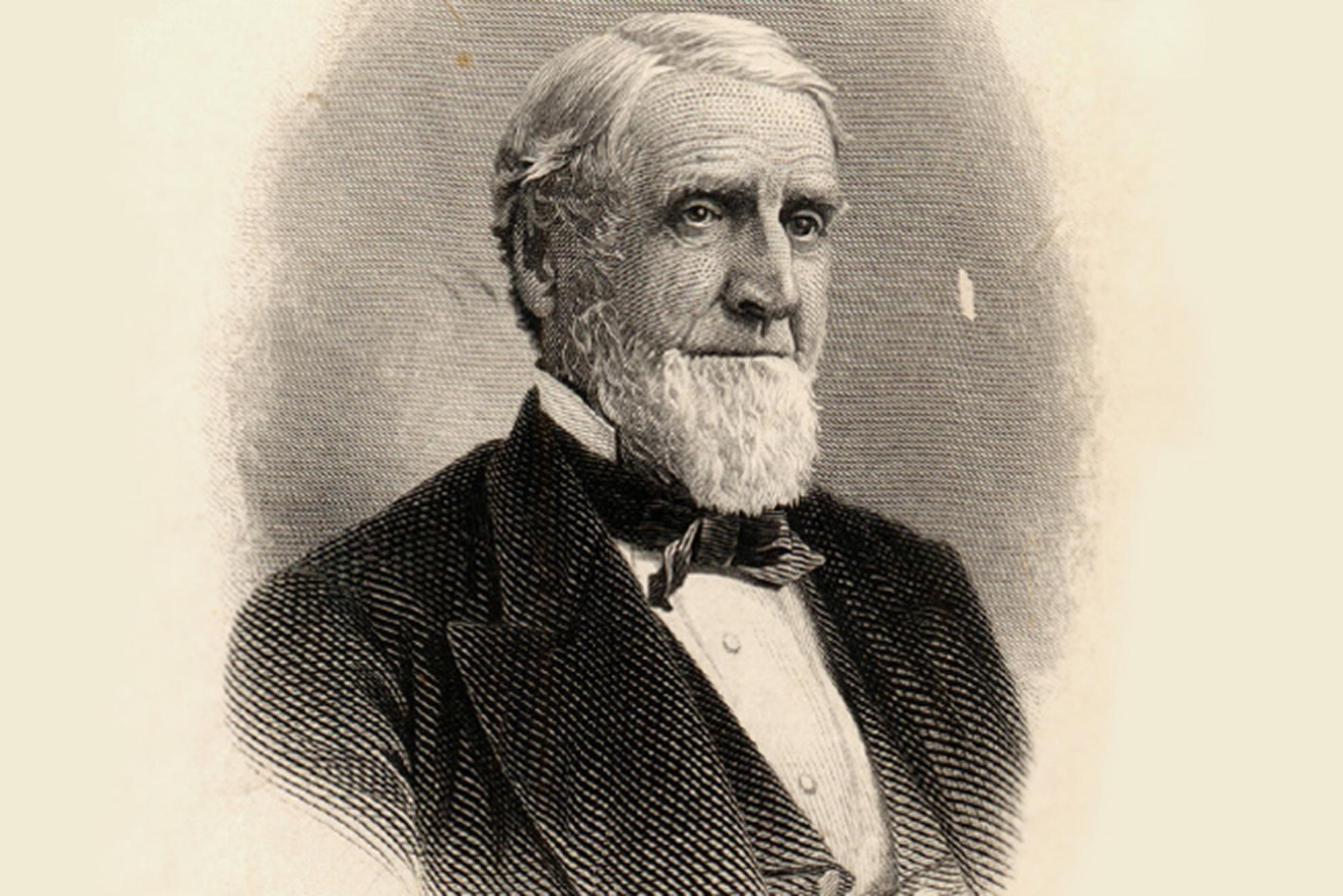 Illustration of Lehigh's founder, Asa Packer