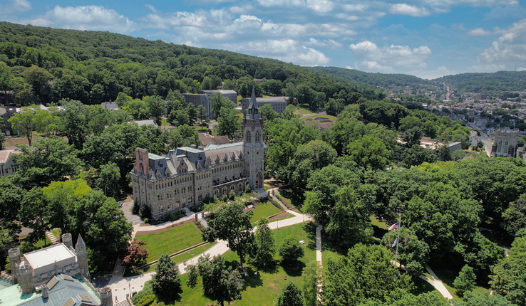 Aerial view of campus