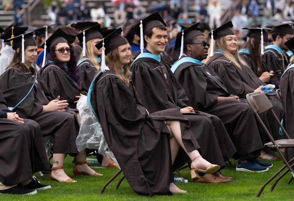 graduates awaiting their degrees
