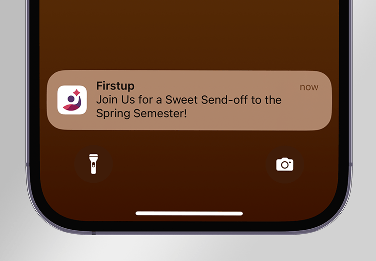 Screenshot of FirstUp Mobile App Notifications