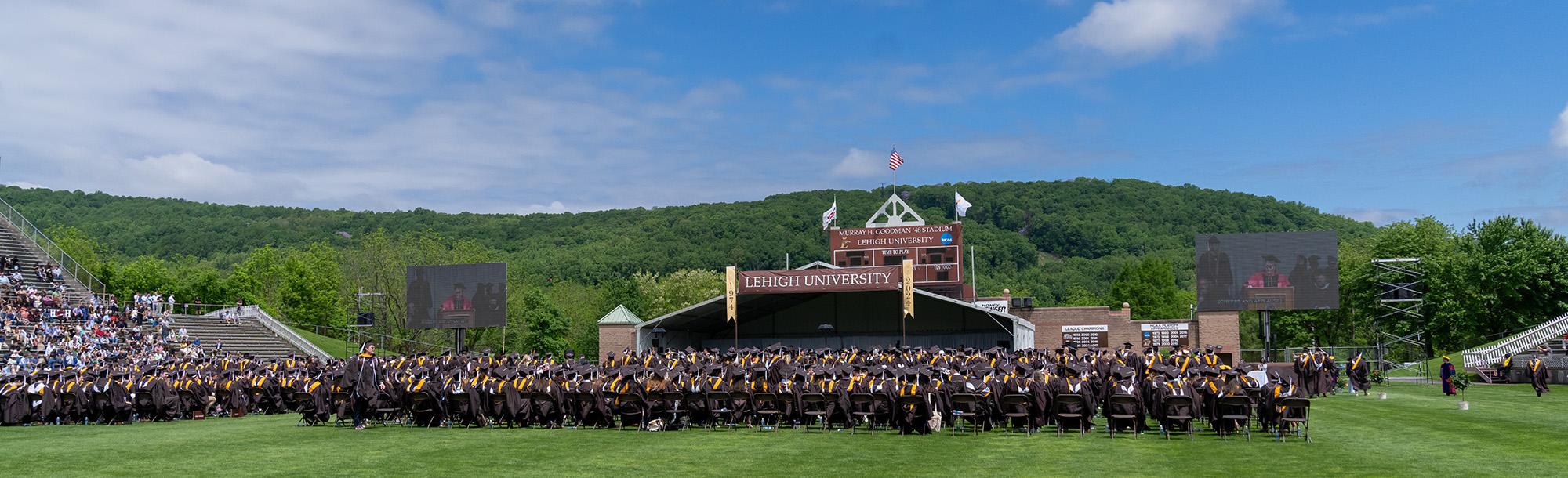 Panoramic Shot of Lehigh University Commencement