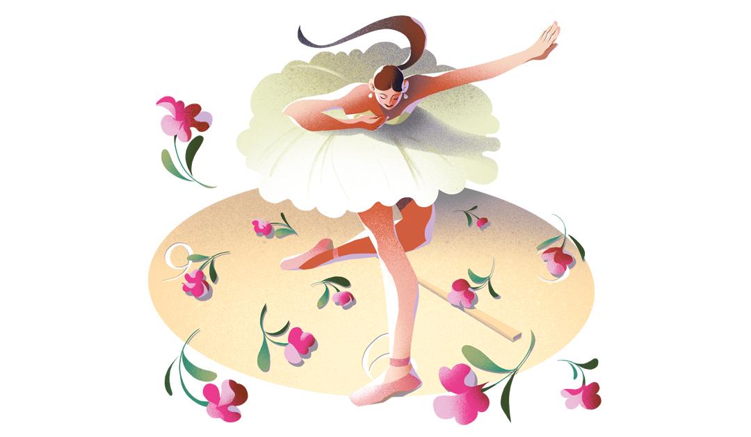 illustration of ballet dancer