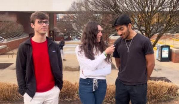 Three students posing for a photo