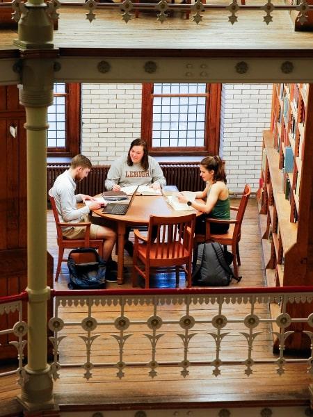 People seated at a table