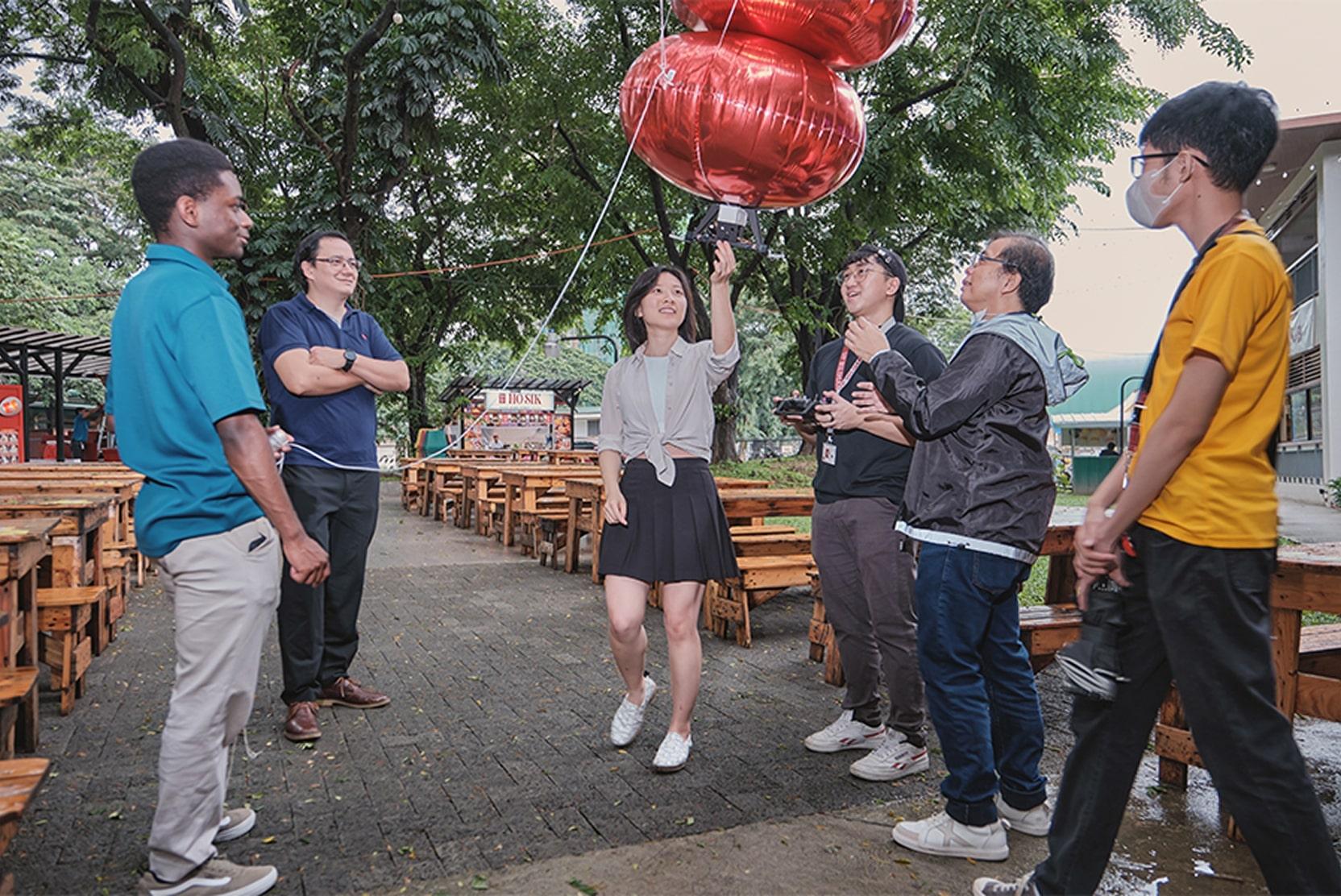 Students during their internship
