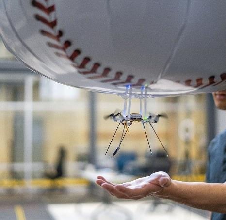 Students working a drone