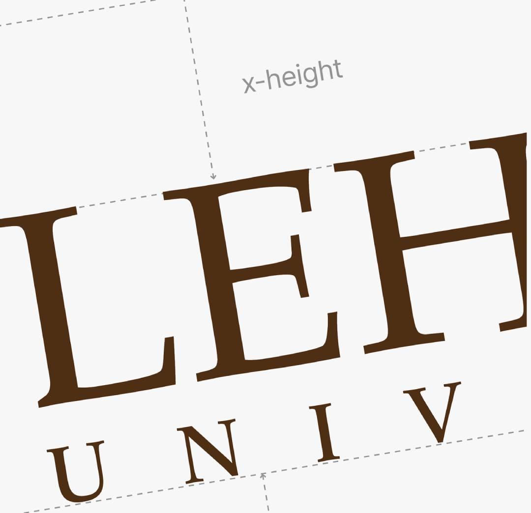 Lehigh University wordmark on a piece of paper