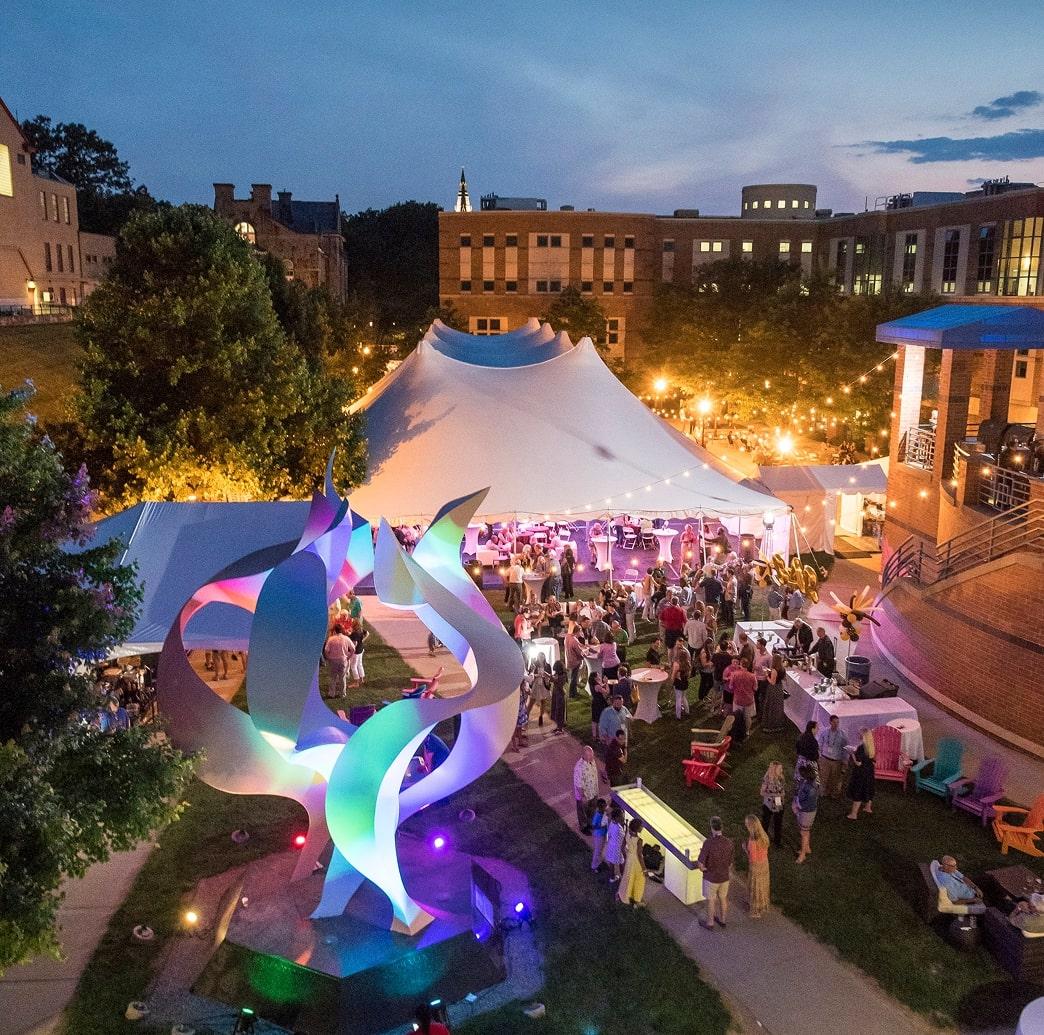 Festival in Bethlehem at night