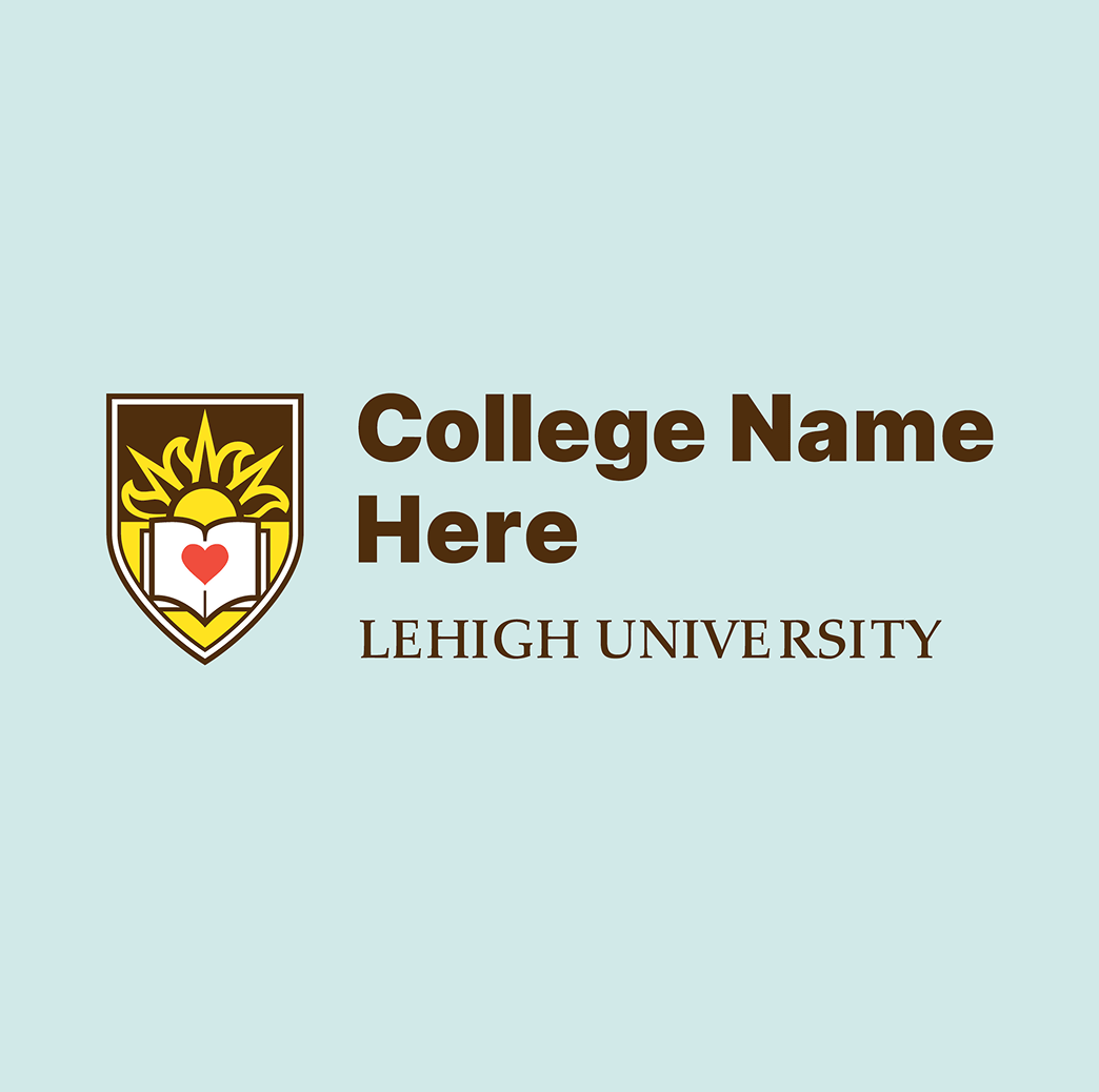 Lehigh University logo with a shield containing a sun, book, and heart.