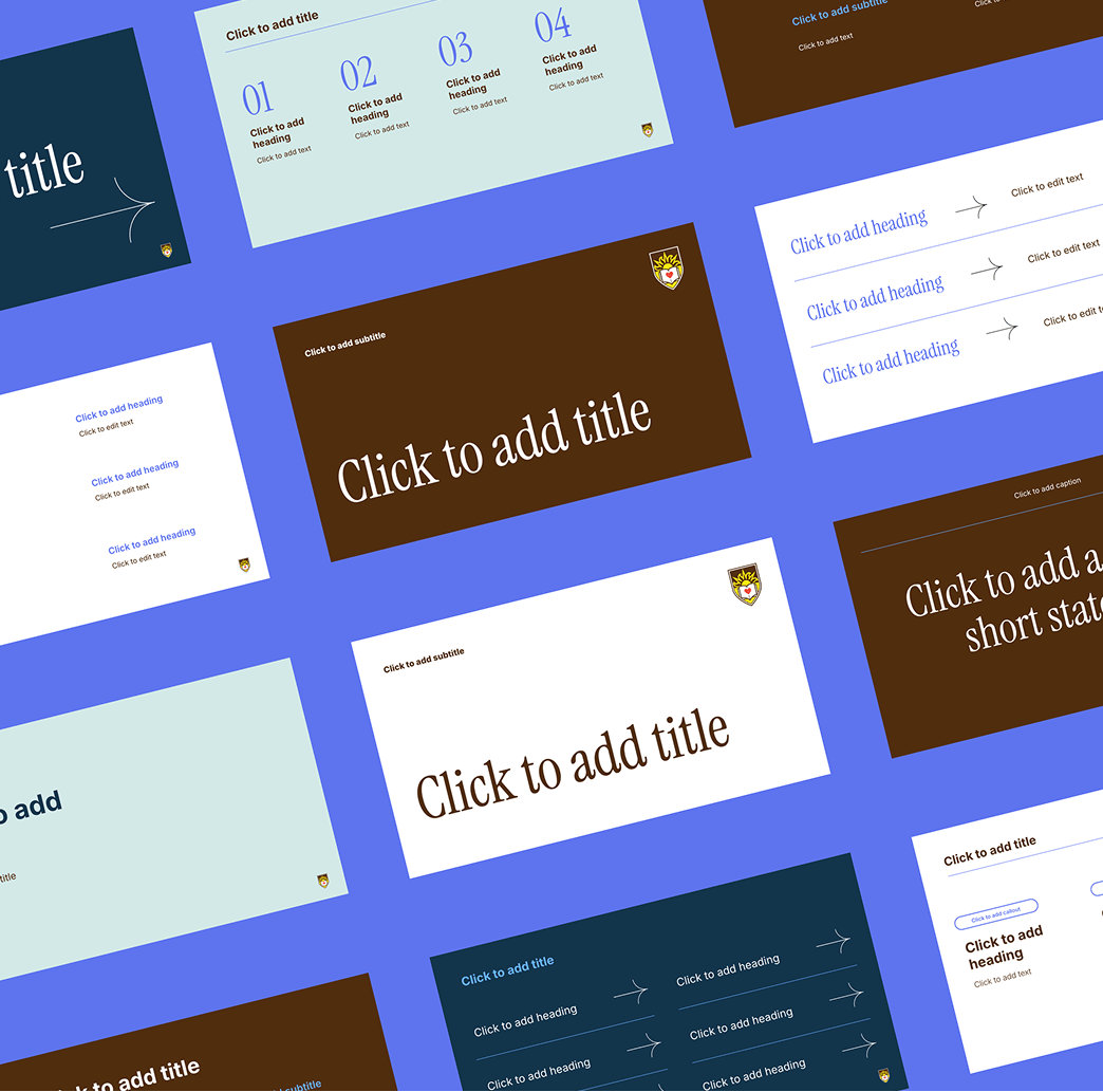 Presentation slides with text prompts.