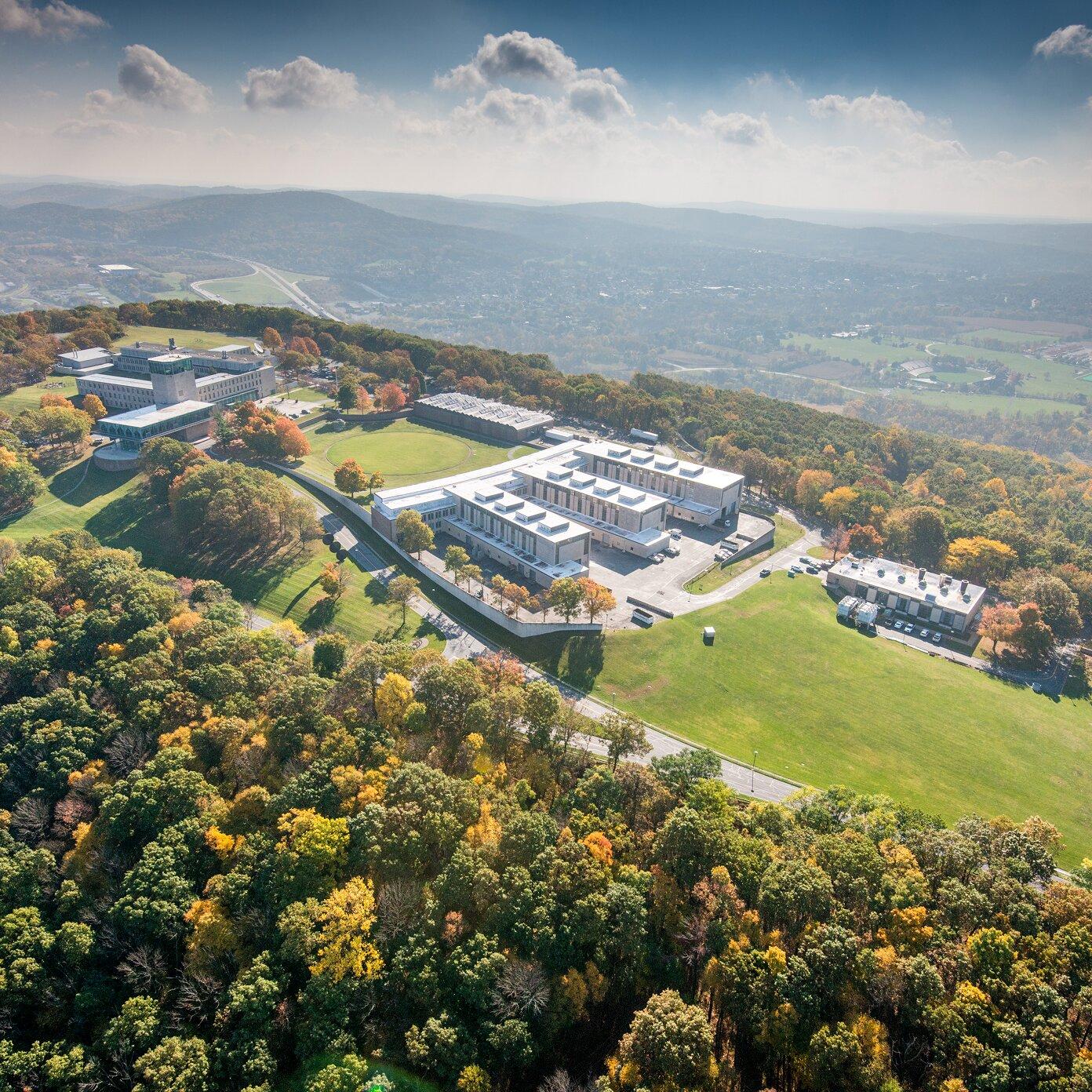 Aerial view of the Mountaintop Campus
