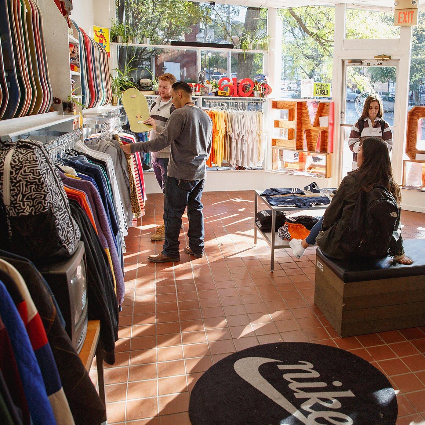 People browsing through a store