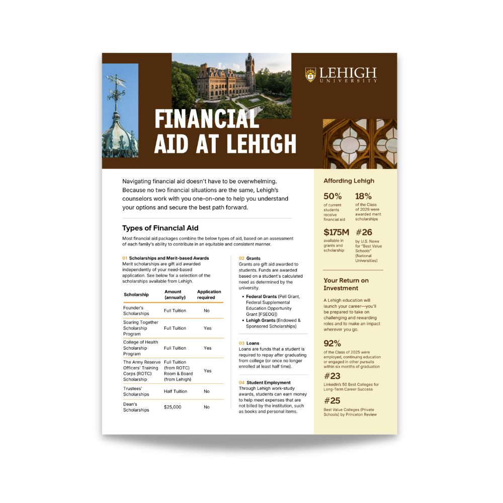 Financial Aid at Lehigh Thumbnail