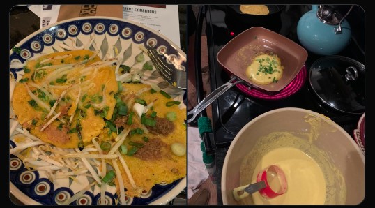 Food being cooked on stove