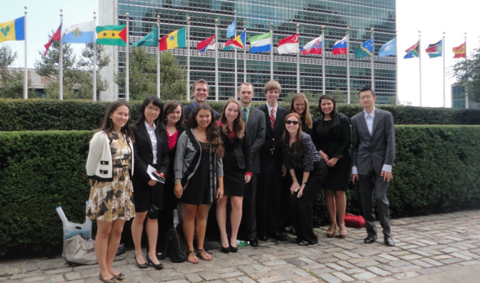 students at UN