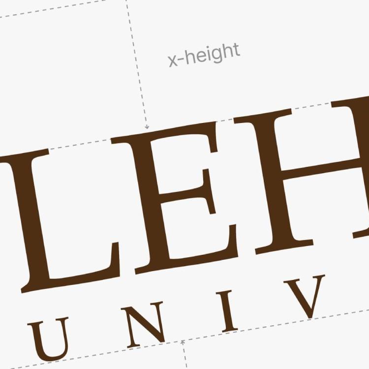 Lehigh University wordmark on a piece of paper