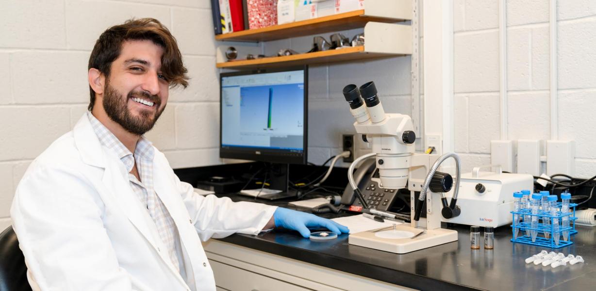 Professor in a lab