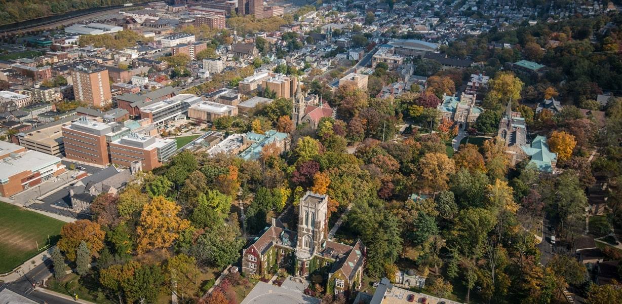 Aerial view of Bethlehem, Pennsylvania